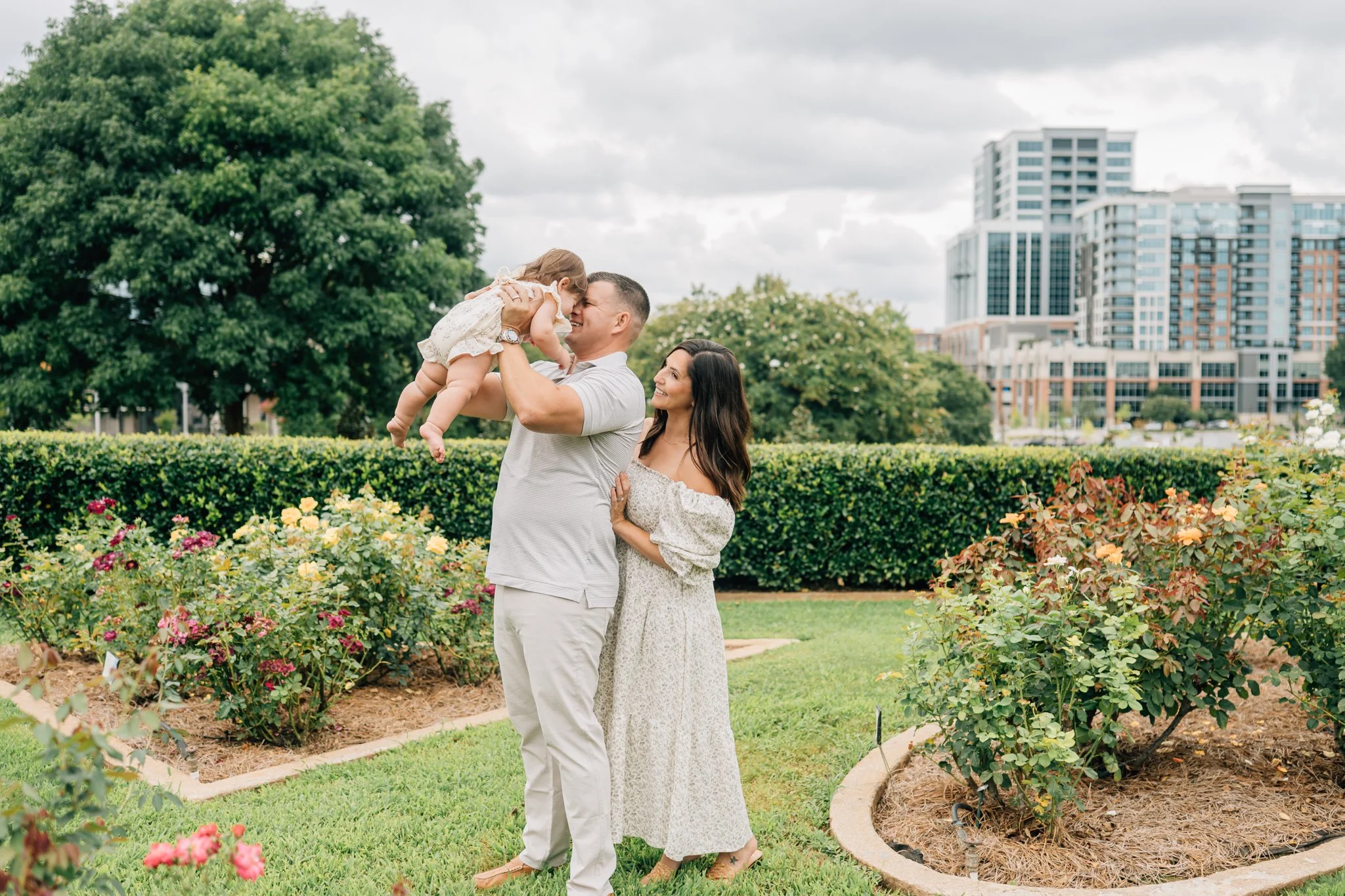 Shaw Rose Garden Family Photos in Downtown Greenville