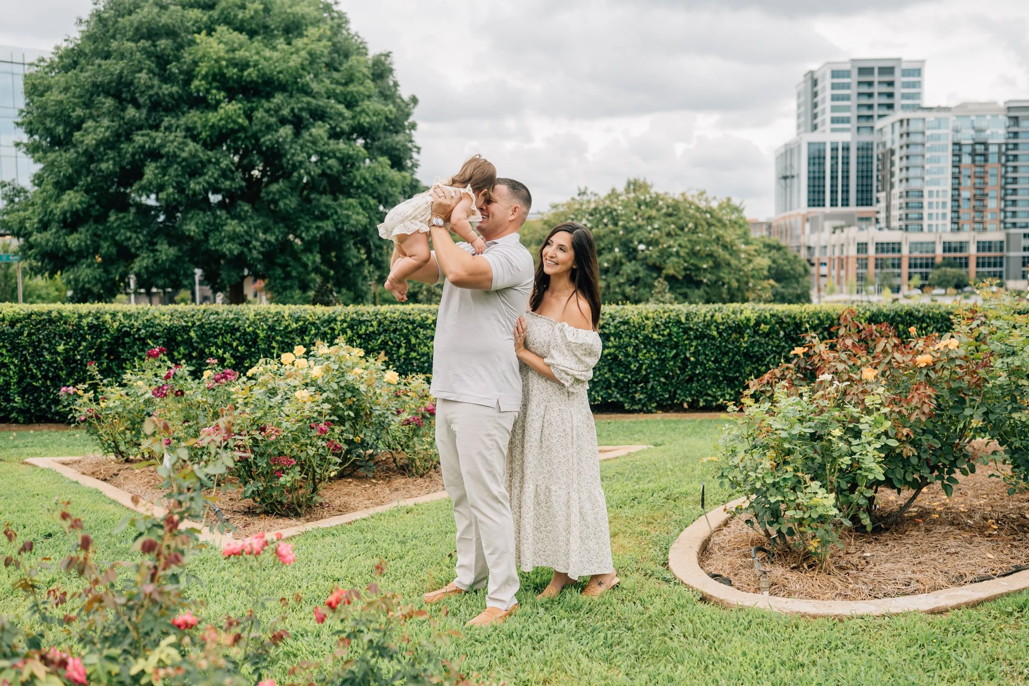 Shaw Rose Garden Family Photos in Downtown Greenville