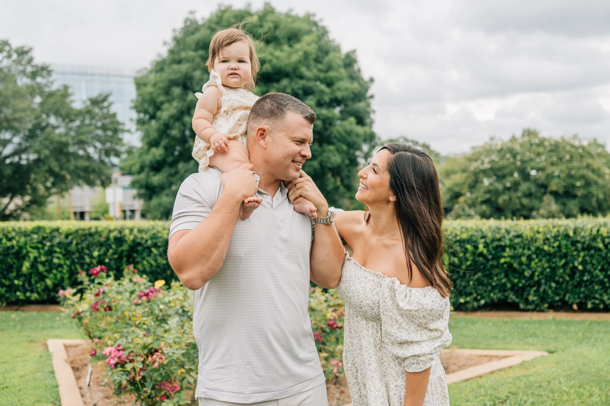 Shaw Rose Garden Family Photos in Downtown Greenville