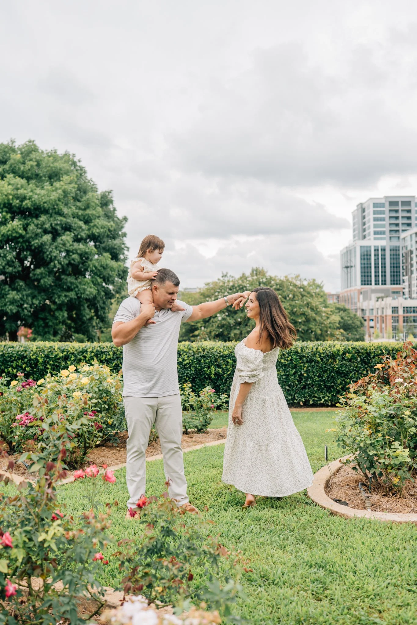 Shaw Rose Garden Family Photos in Downtown Greenville