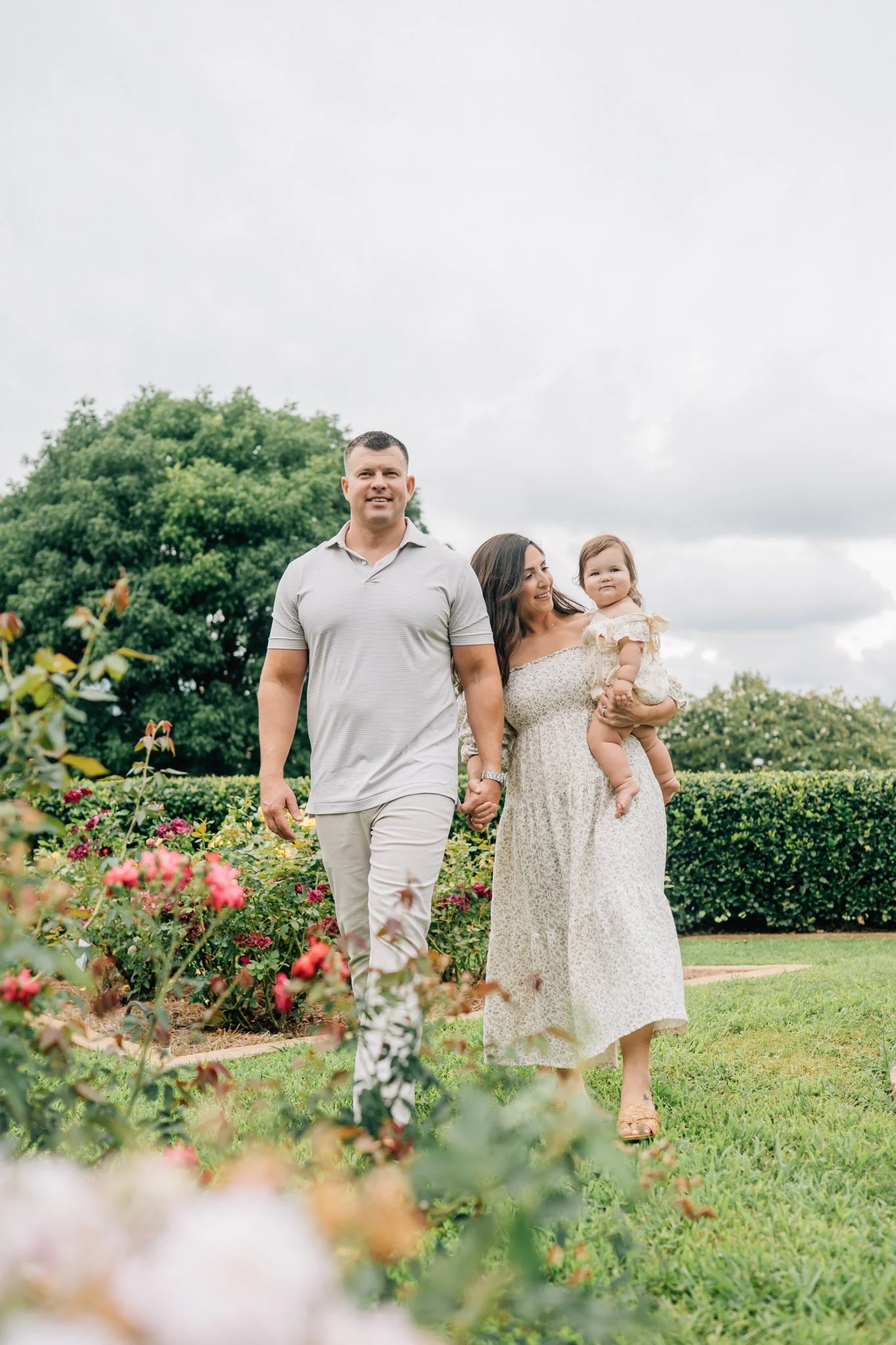 Shaw Rose Garden Family Photos in Downtown Greenville