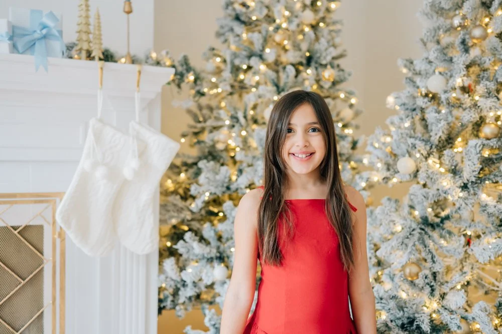 Full Studio Christmas Family Photos with the best Family Photographer in Greenville, SC in a studio