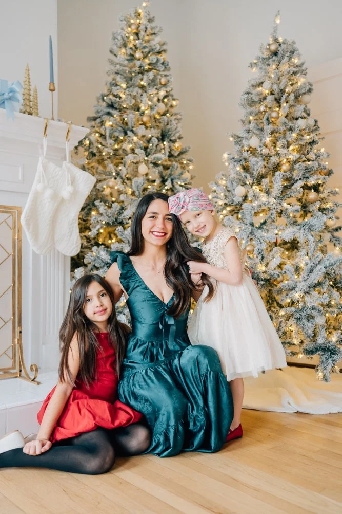 Full Studio Christmas Family Photos with the best Family Photographer in Greenville, SC in a studio