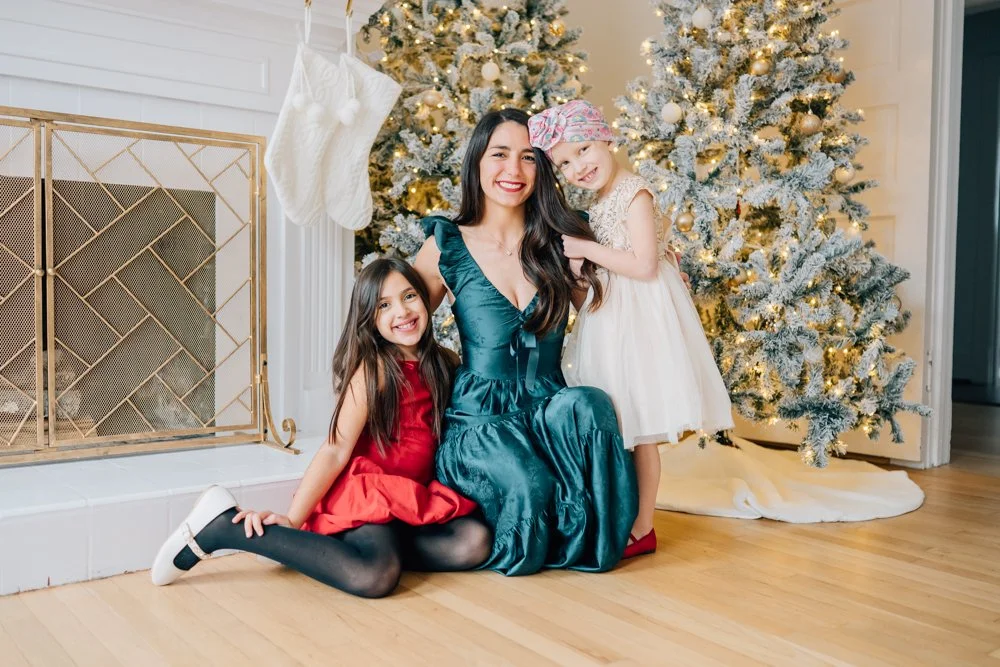 Full Studio Christmas Family Photos with the best Family Photographer in Greenville, SC in a studio