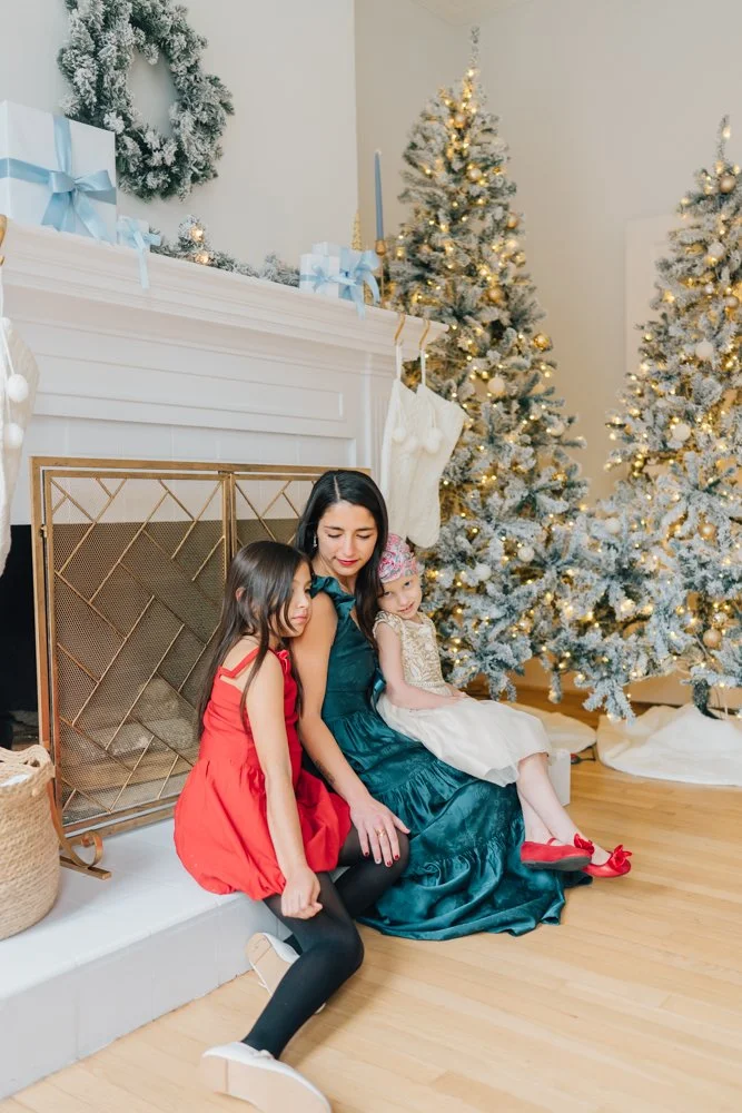 Full Studio Christmas Family Photos with the best Family Photographer in Greenville, SC in a studio