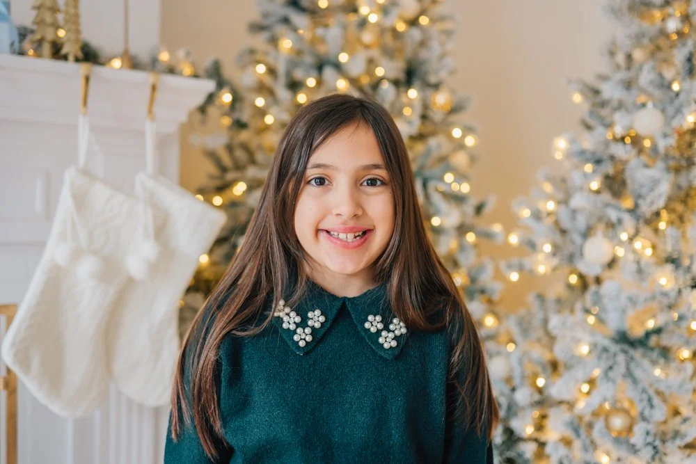 Full Studio Christmas Family Photos with the best Family Photographer in Greenville, SC in a studio