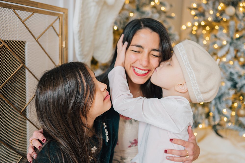Full Studio Christmas Family Photos with the best Family Photographer in Greenville, SC in a studio