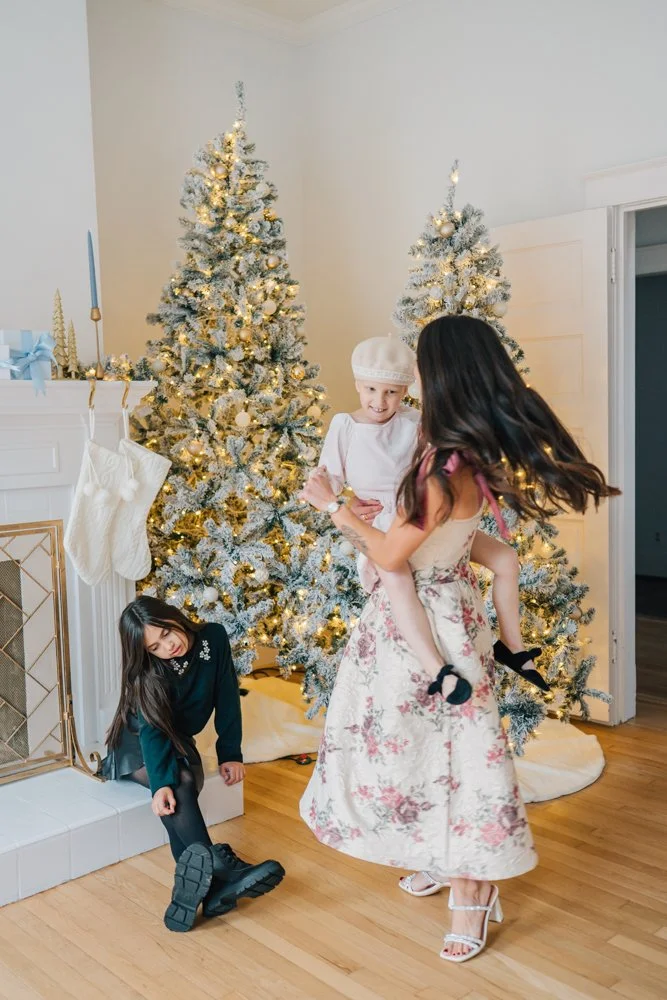Full Studio Christmas Family Photos with the best Family Photographer in Greenville, SC in a studio