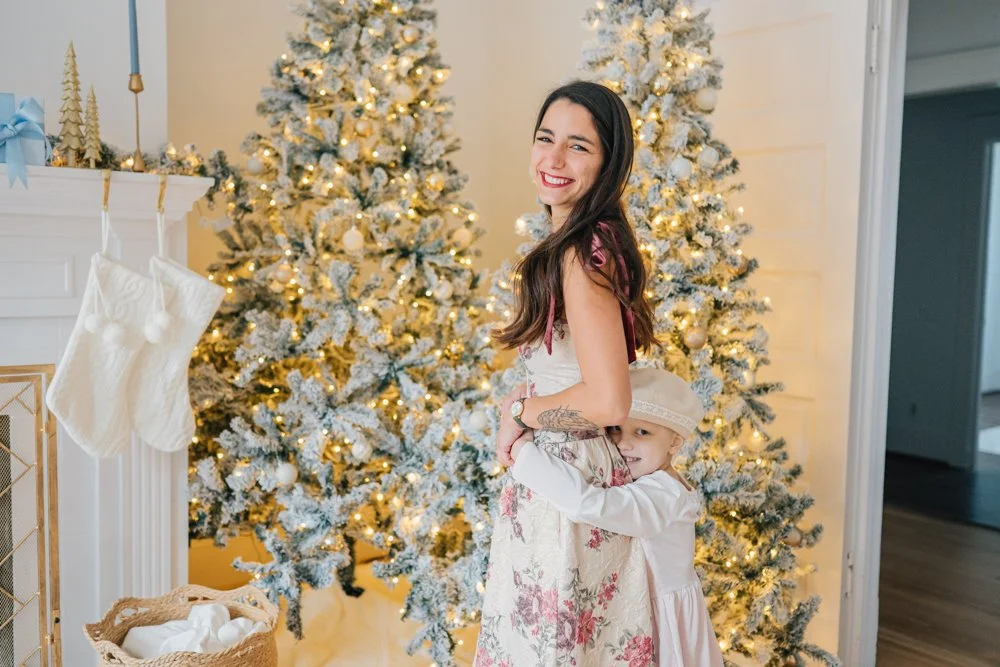 Full Studio Christmas Family Photos with the best Family Photographer in Greenville, SC in a studio