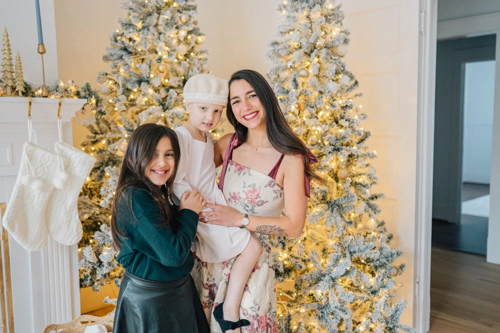 Full Studio Christmas Family Photos with the best Family Photographer in Greenville, SC in a studio