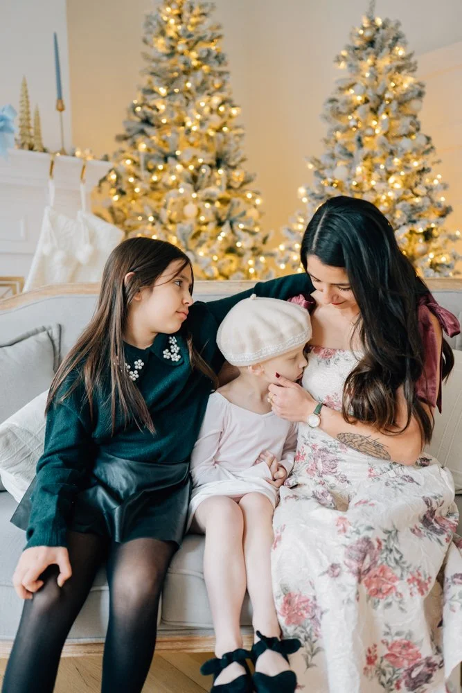 Full Studio Christmas Family Photos with the best Family Photographer in Greenville, SC in a studio