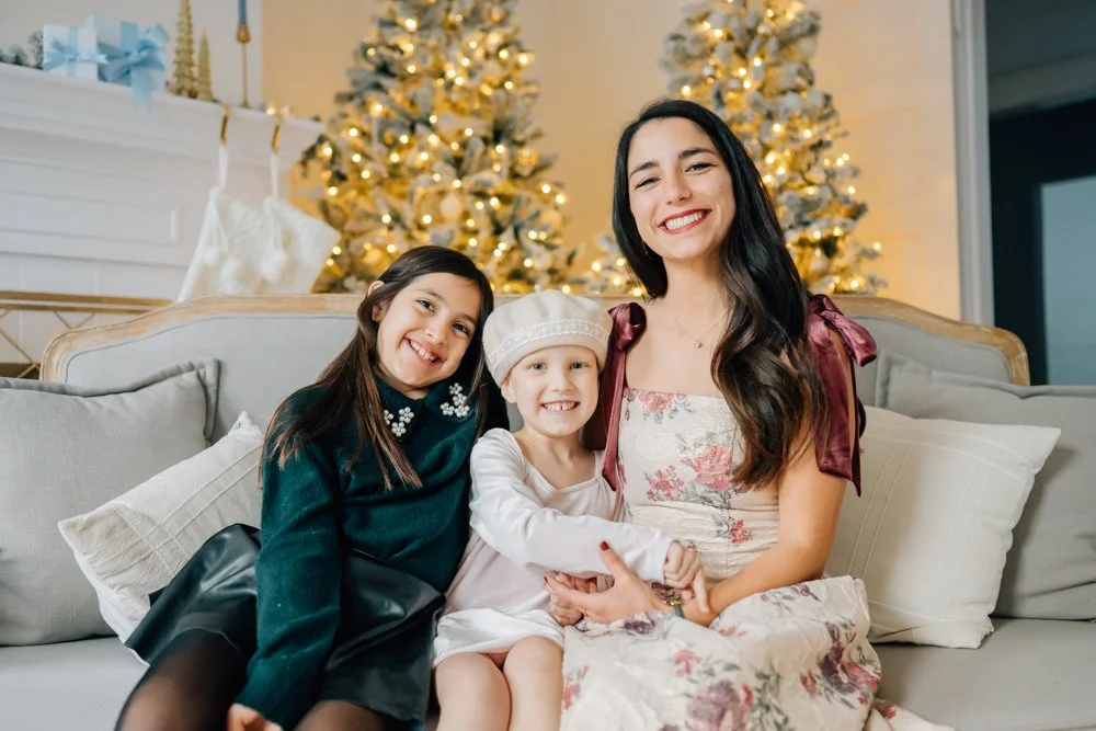 Full Studio Christmas Family Photos with the best Family Photographer in Greenville, SC in a studio