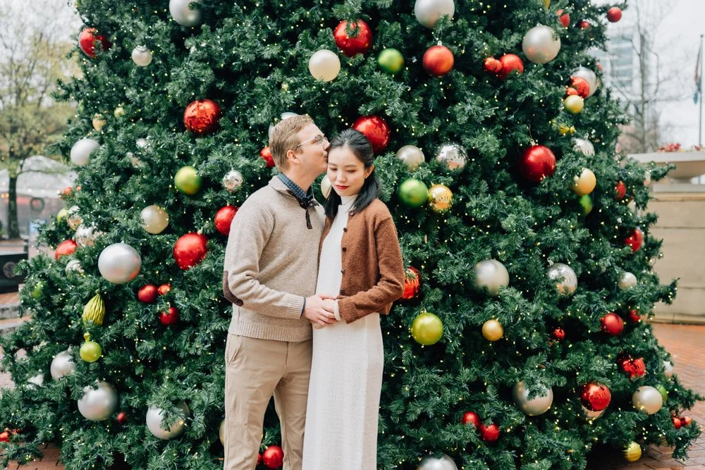 Christmas maternity photos in downtown Greenville south carolina-8272.jpg