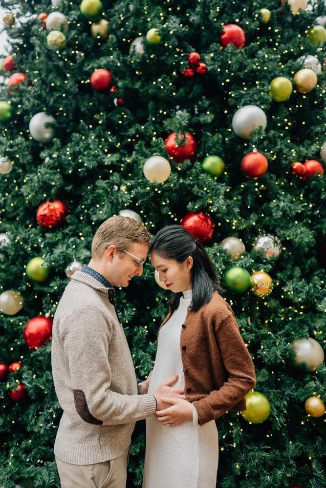 Christmas maternity photos in downtown Greenville south carolina-8326.jpg