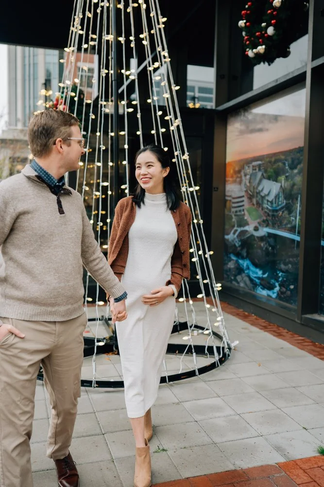 Christmas maternity photos in downtown Greenville south carolina-8434.jpg