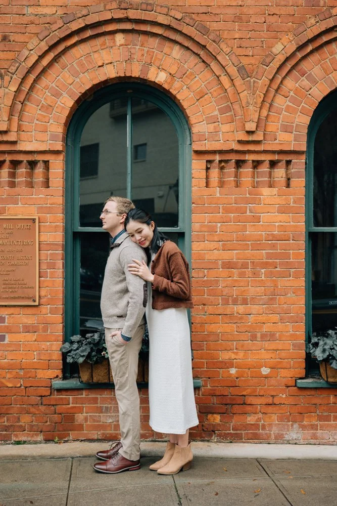 Christmas Maternity Photos in Downtown Greenville, SC