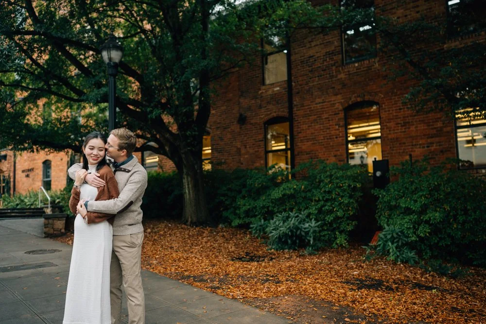  Best Maternity Photographer in Greenville. SC takes Christmas maternity photos in downtown Greenville, SC 