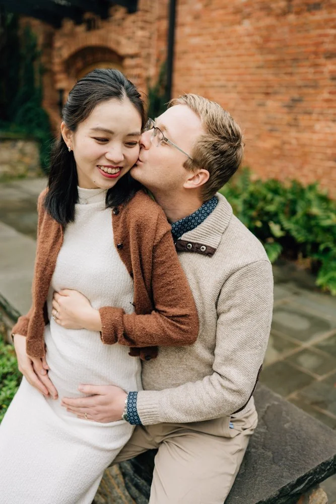  Best Maternity Photographer in Greenville. SC takes Christmas maternity photos in downtown Greenville, SC 