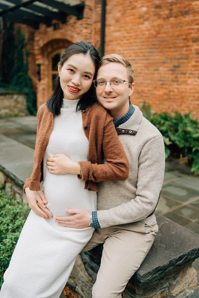  Best Maternity Photographer in Greenville. SC takes Christmas maternity photos in downtown Greenville, SC 