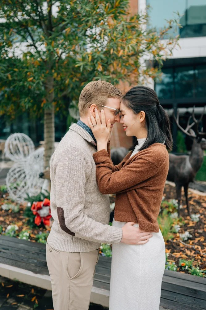  Best Maternity Photographer in Greenville. SC takes Christmas maternity photos in downtown Greenville, SC 