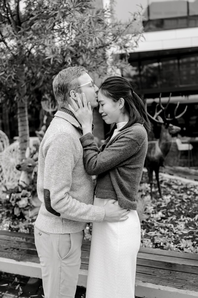 Christmas Maternity Photos in Downtown Greenville, SC
