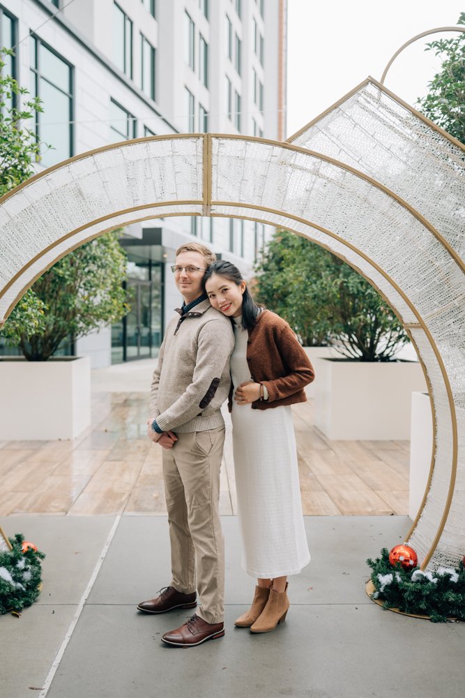 Christmas maternity photos in downtown Greenville south carolina-8788.jpg