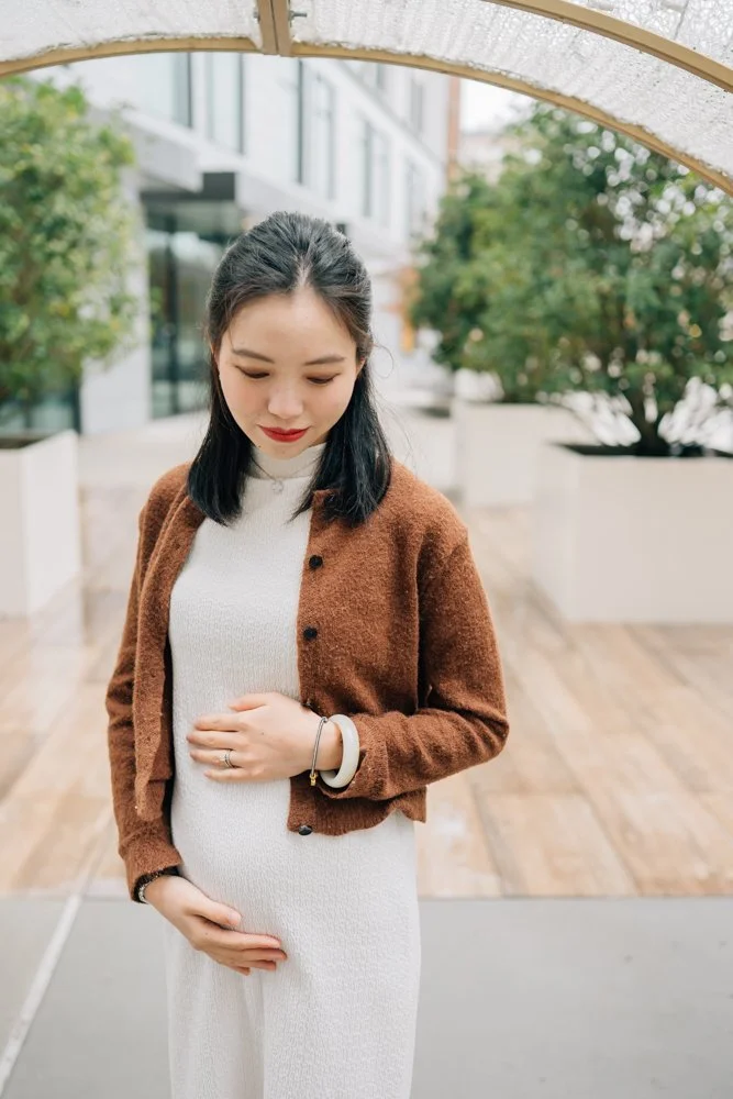  Best Maternity Photographer in Greenville. SC takes Christmas maternity photos in downtown Greenville, SC 