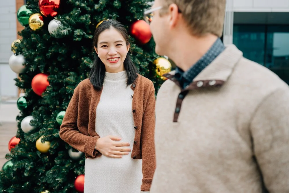 Christmas maternity photos in downtown Greenville south carolina-9043.jpg