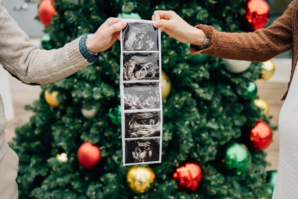  Best Maternity Photographer in Greenville. SC takes Christmas maternity photos in downtown Greenville, SC 