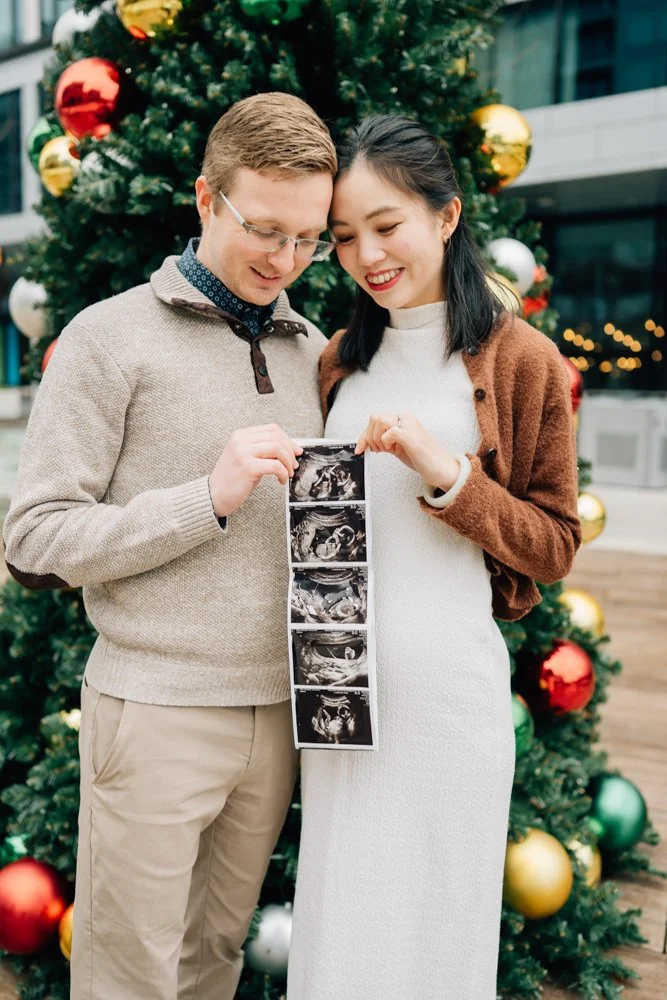 Christmas maternity photos in downtown Greenville south carolina-9087.jpg
