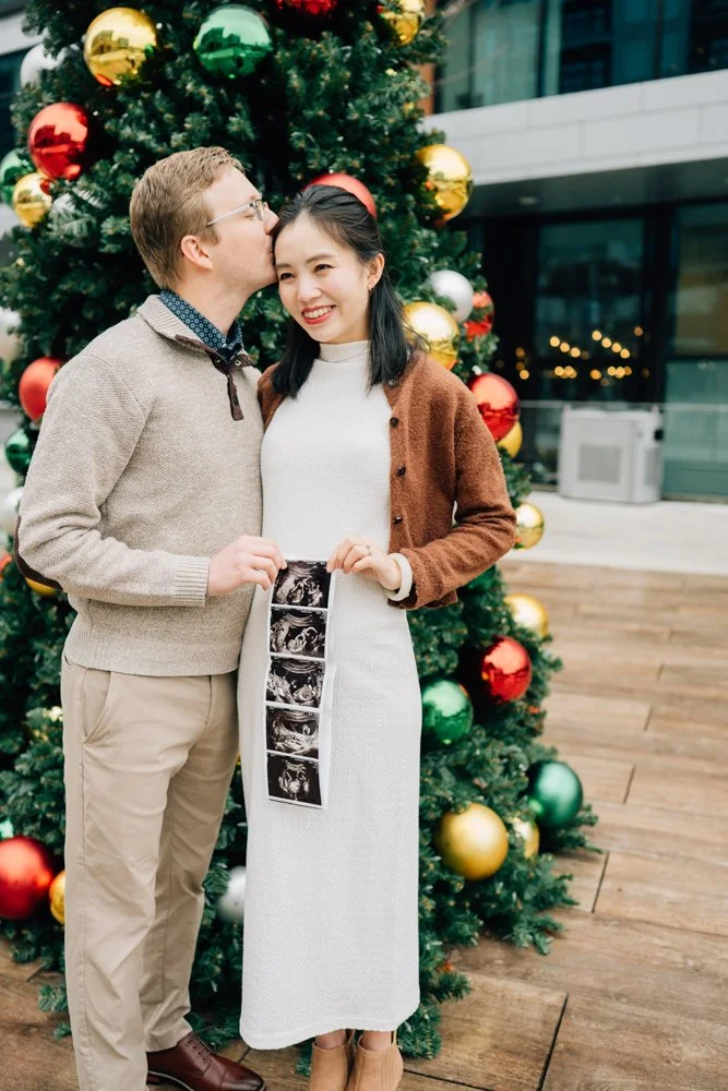 Christmas maternity photos in downtown Greenville south carolina-9104.jpg