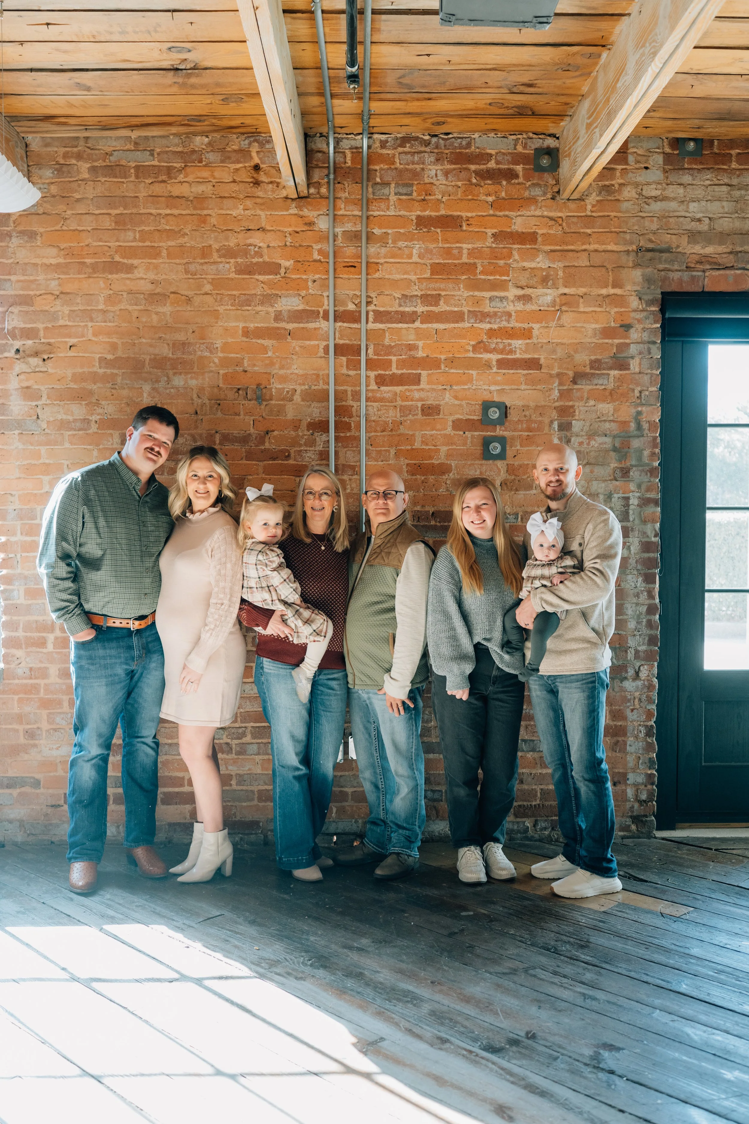 Extended Family Photos in Greenville SC: An Industrial Downtown Session