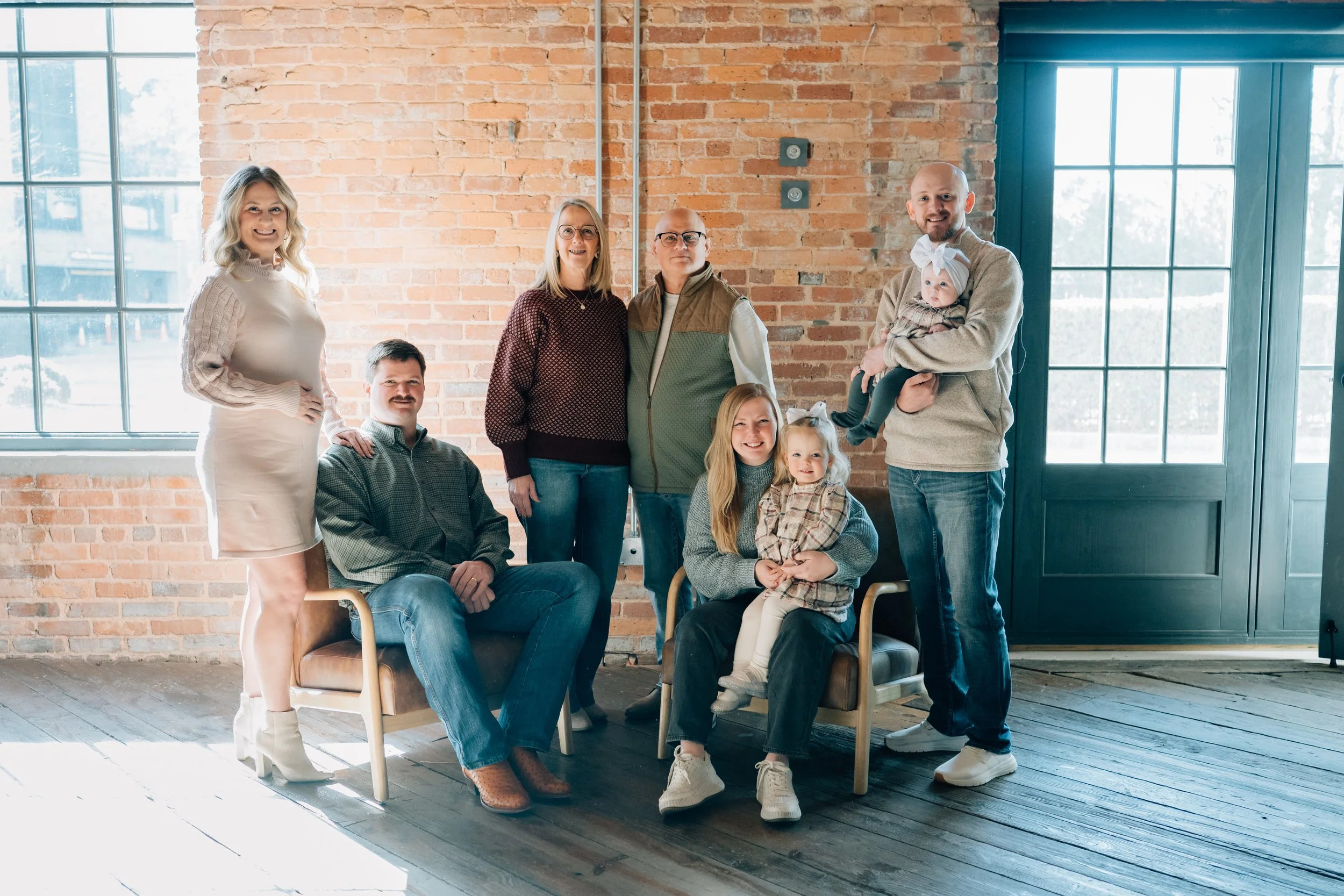 Extended Family Photos in Greenville SC: An Industrial Downtown Session