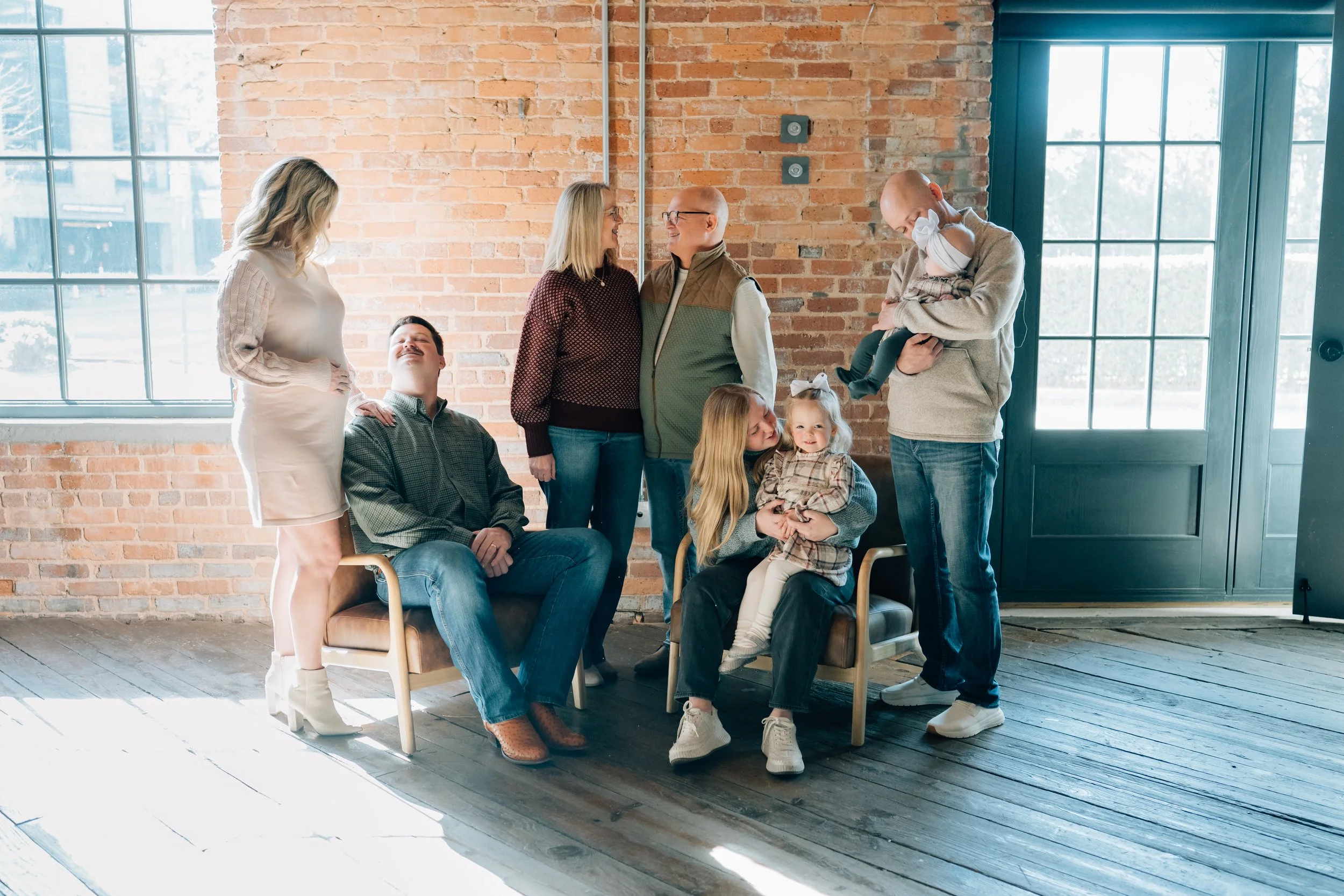Extended Family Photos in Greenville SC: An Industrial Downtown Session