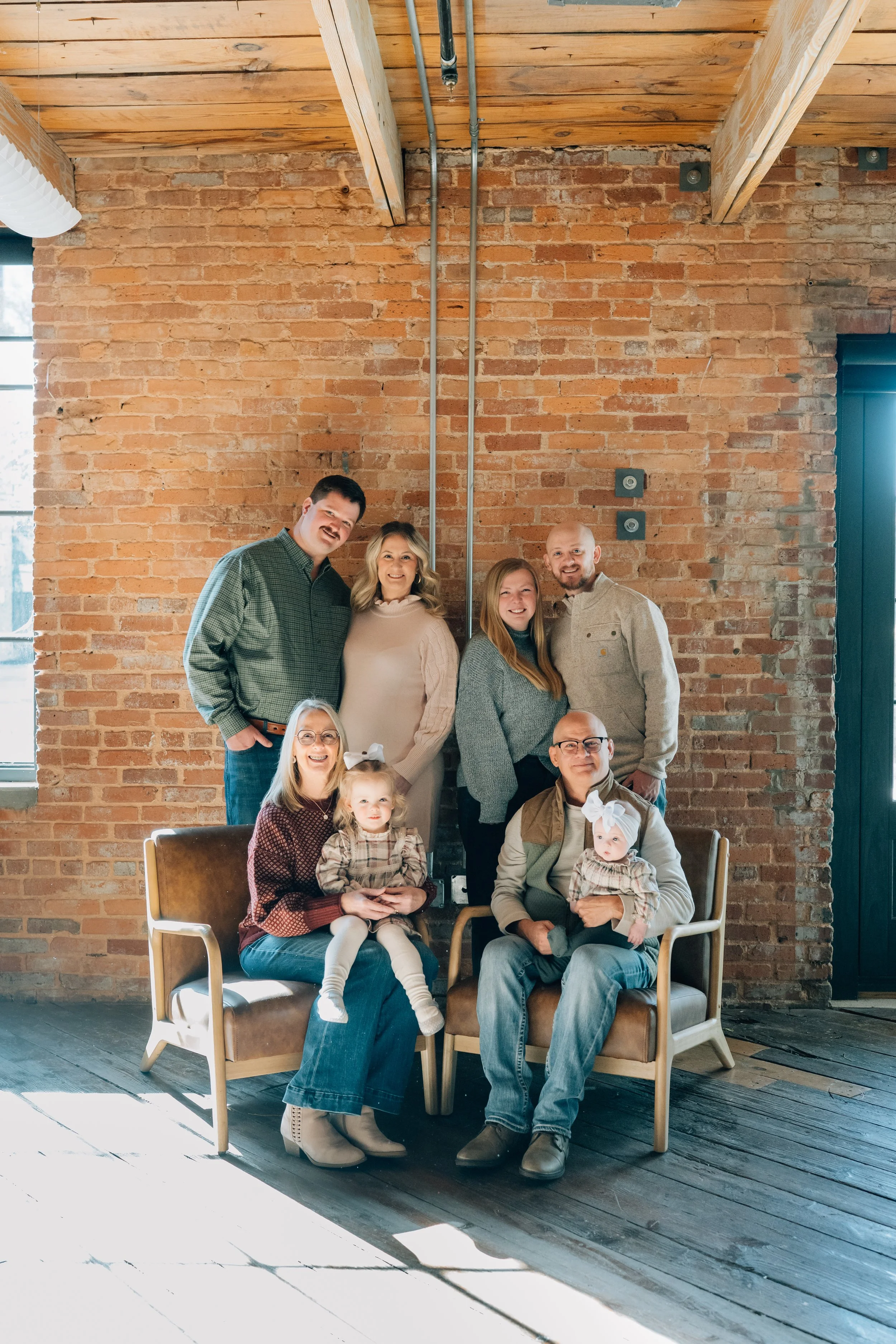 Extended Family Photos in Greenville SC: An Industrial Downtown Session