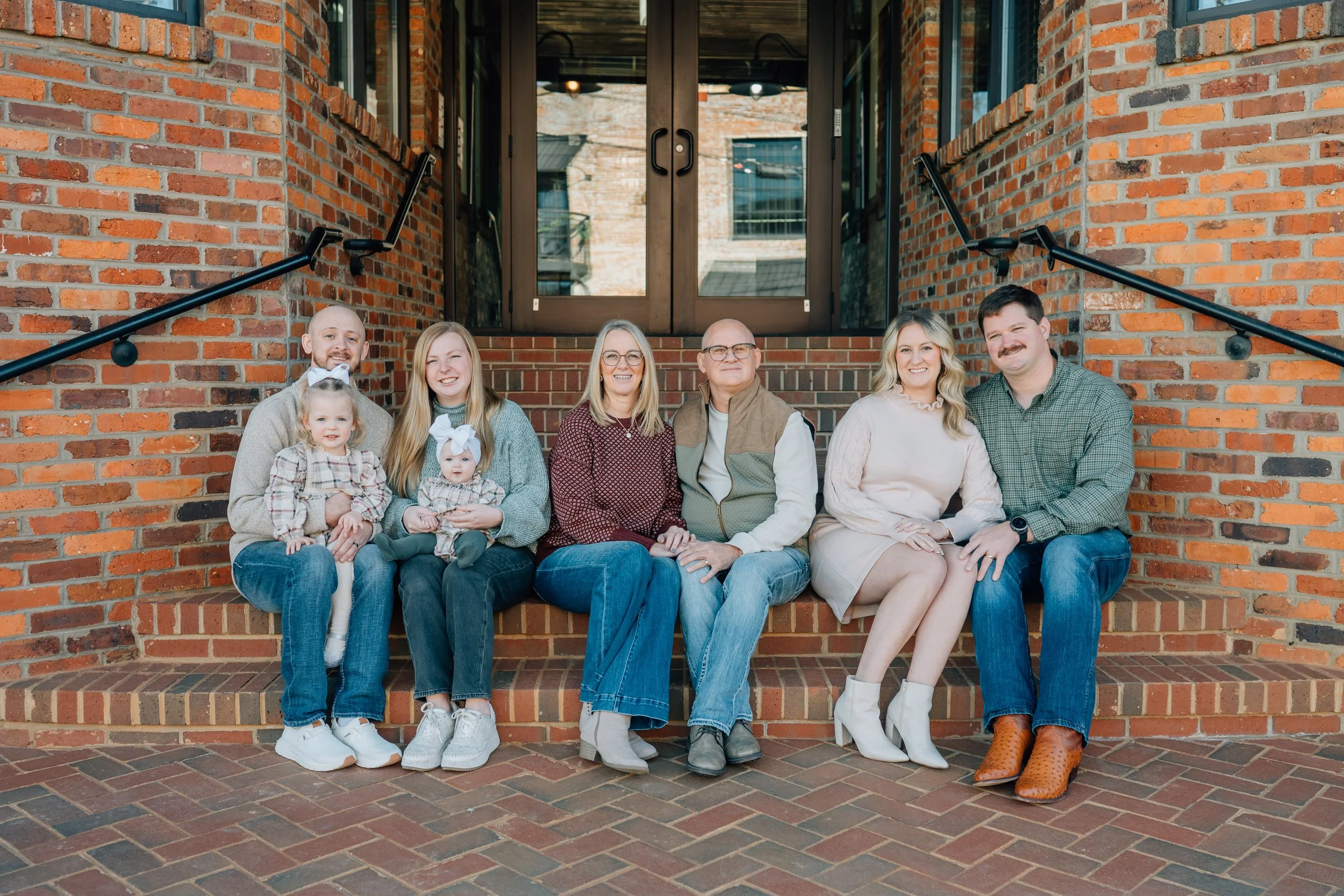 Extended Family Photos in Greenville SC: An Industrial Downtown Session