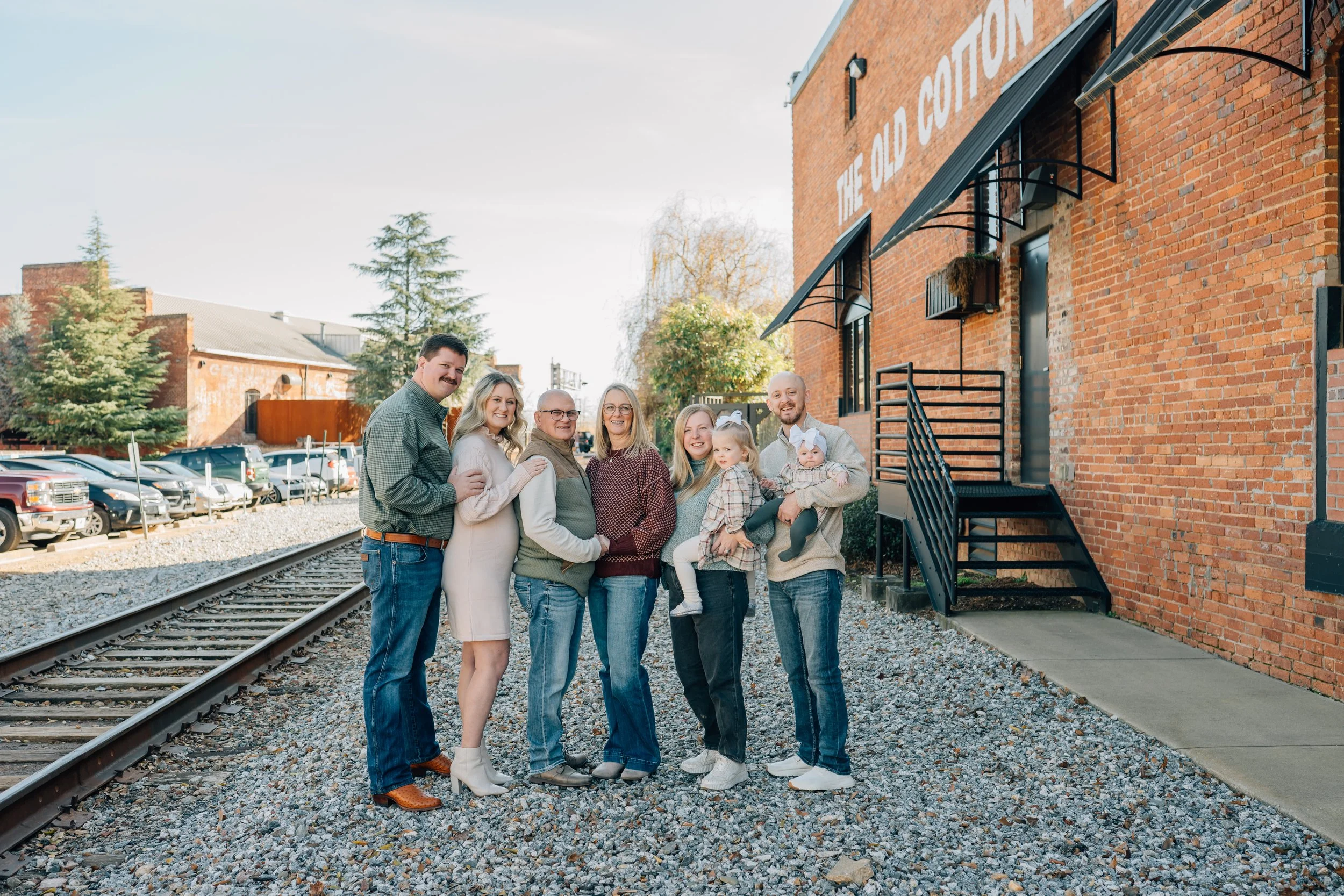 Extended Family Photos in Greenville SC: An Industrial Downtown Session
