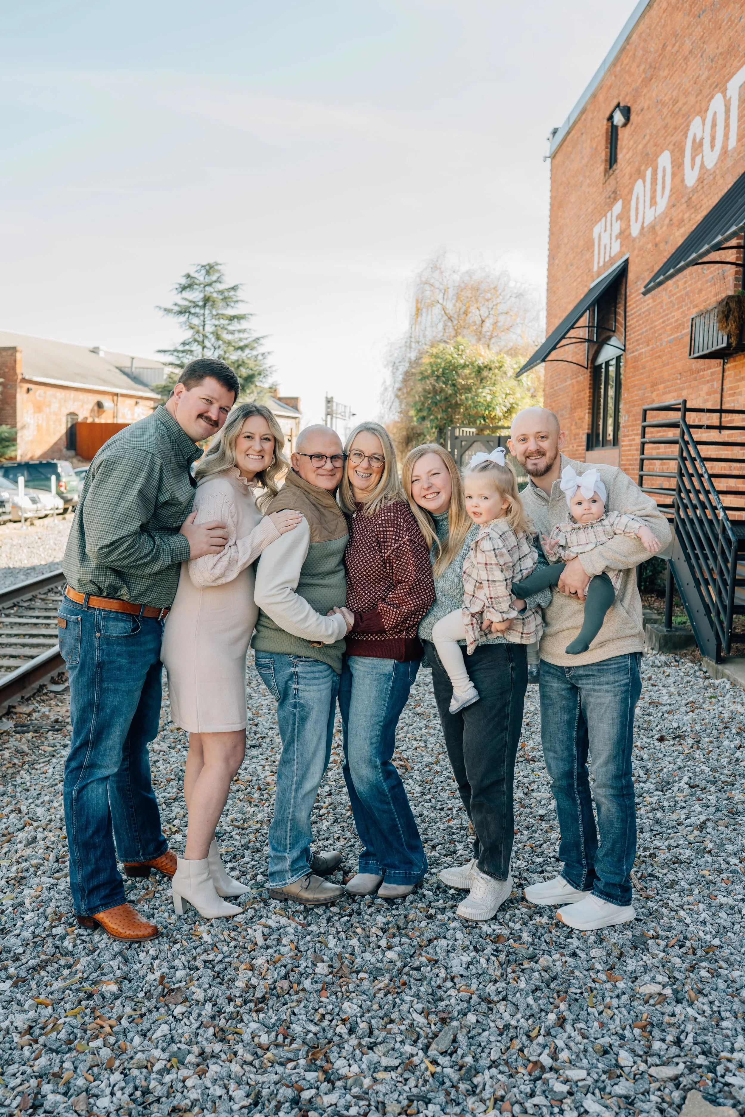 Extended Family Photos in Greenville SC: An Industrial Downtown Session
