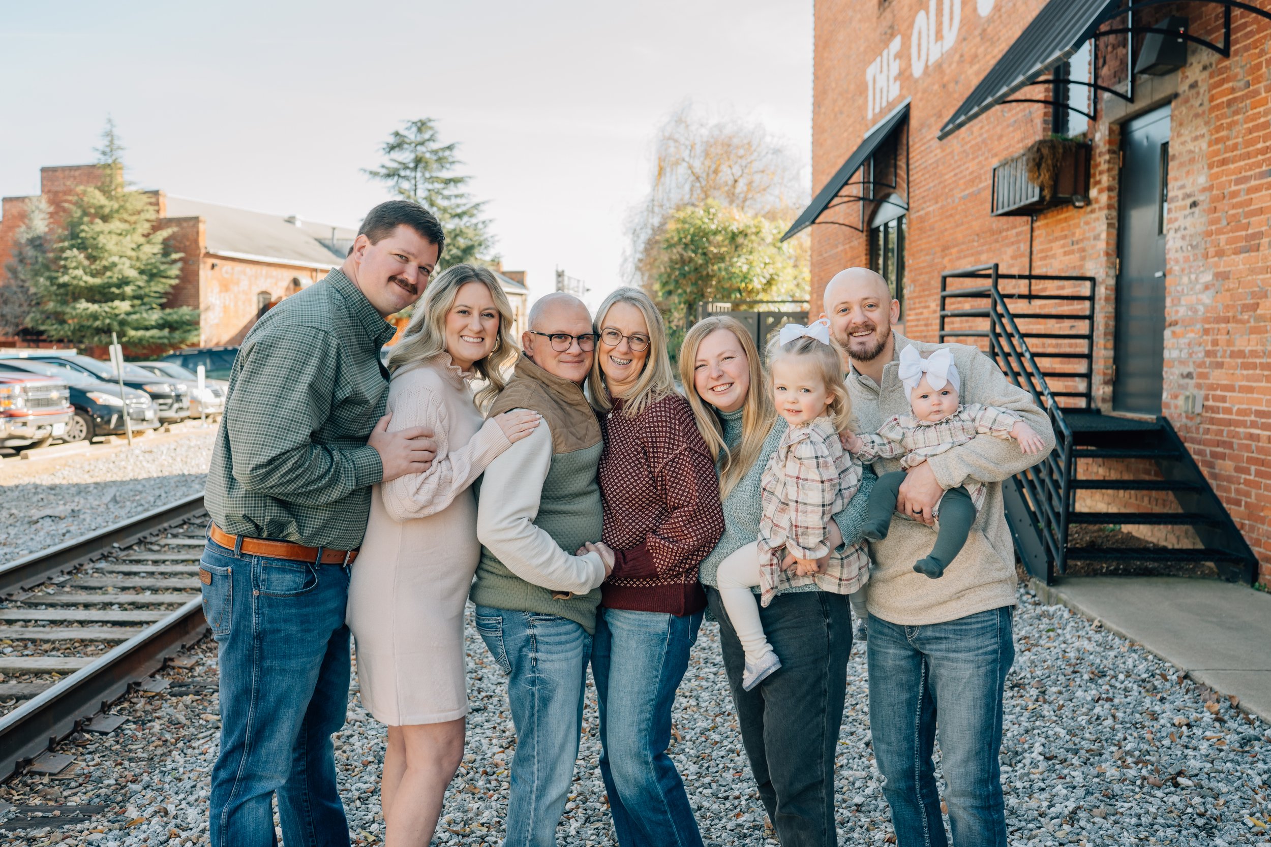 Extended Family Photos in Greenville SC: An Industrial Downtown Session