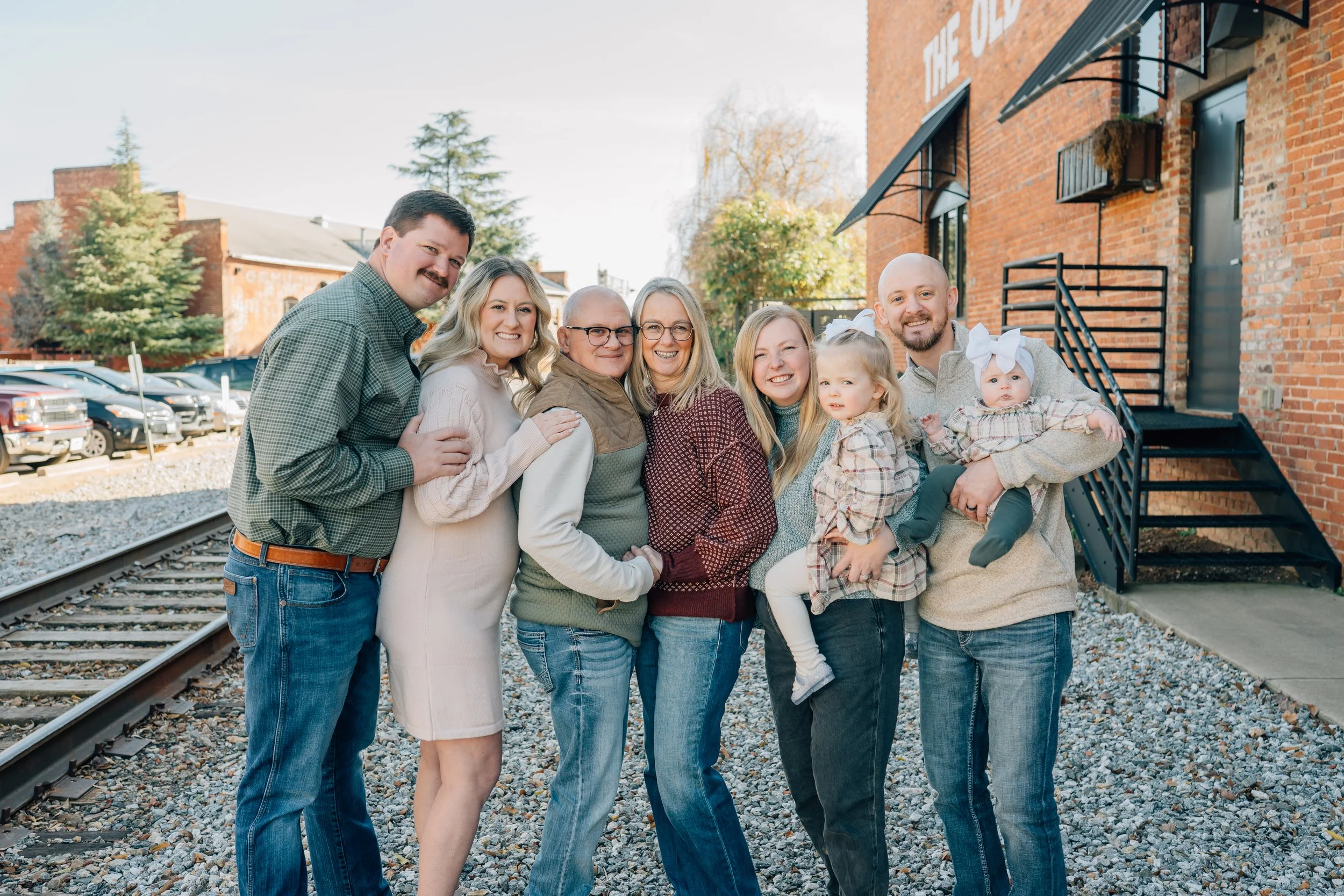 Extended Family Photos in Greenville SC: An Industrial Downtown Session