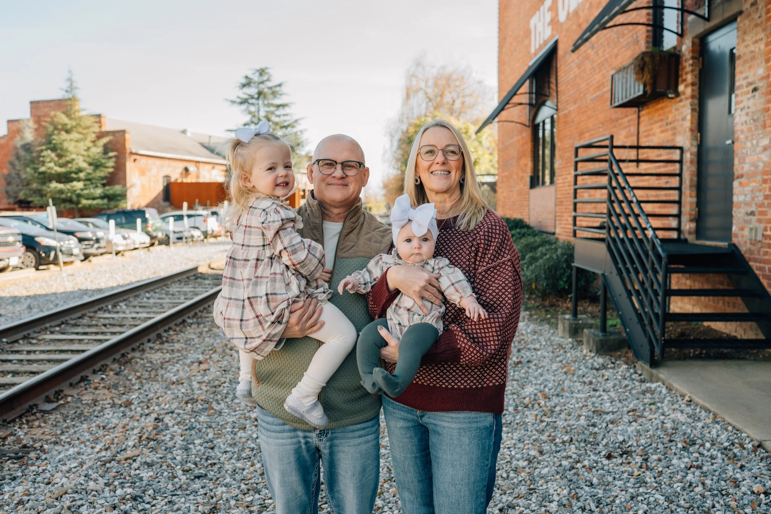 Extended Family Photos in Greenville SC: An Industrial Downtown Session
