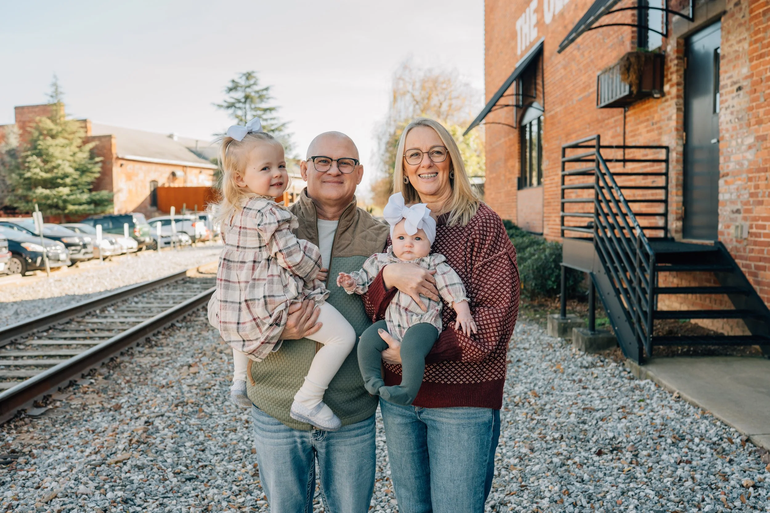 Extended Family Photos in Greenville SC: An Industrial Downtown Session