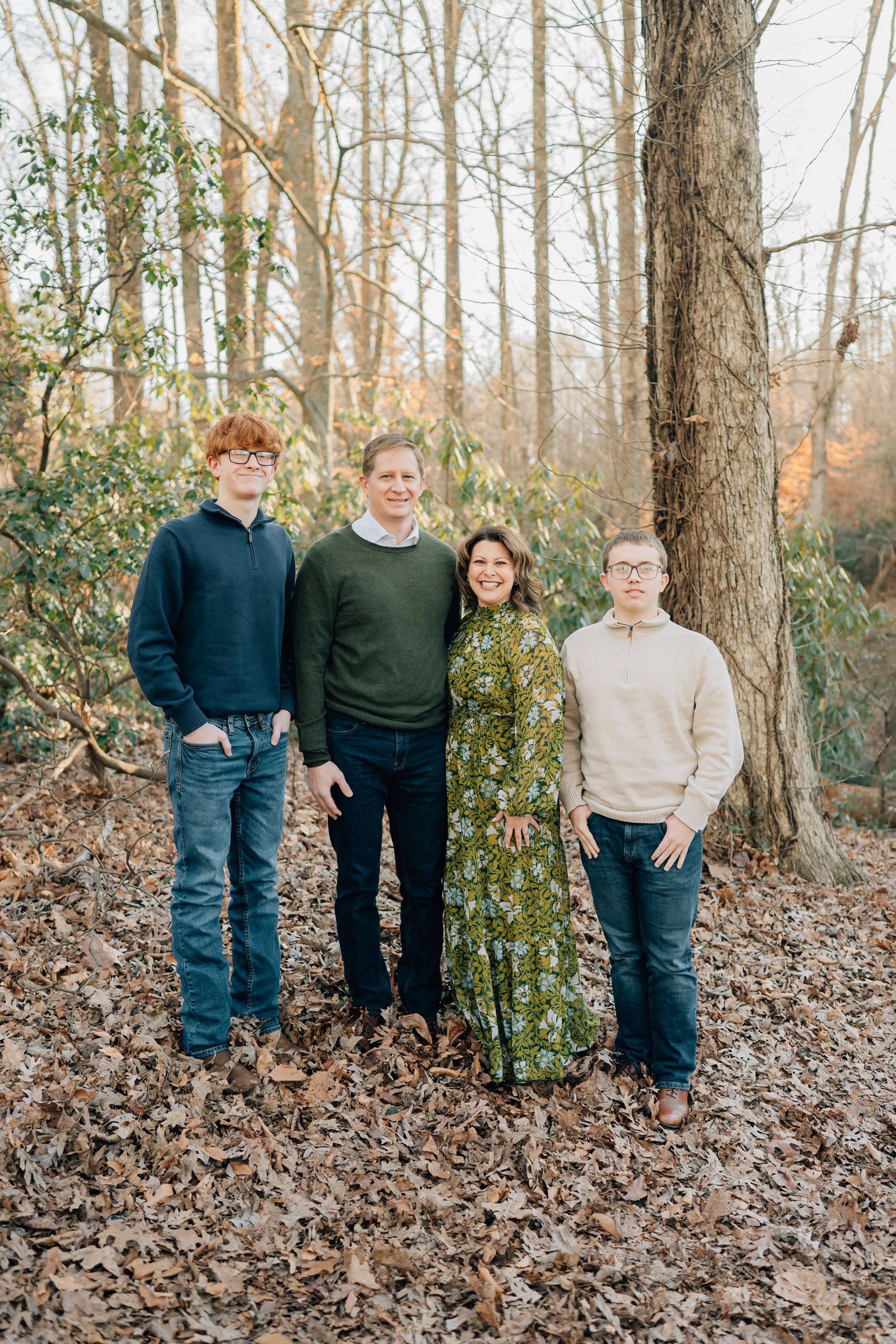 Winter Family Photos At Paris Mountain State Park