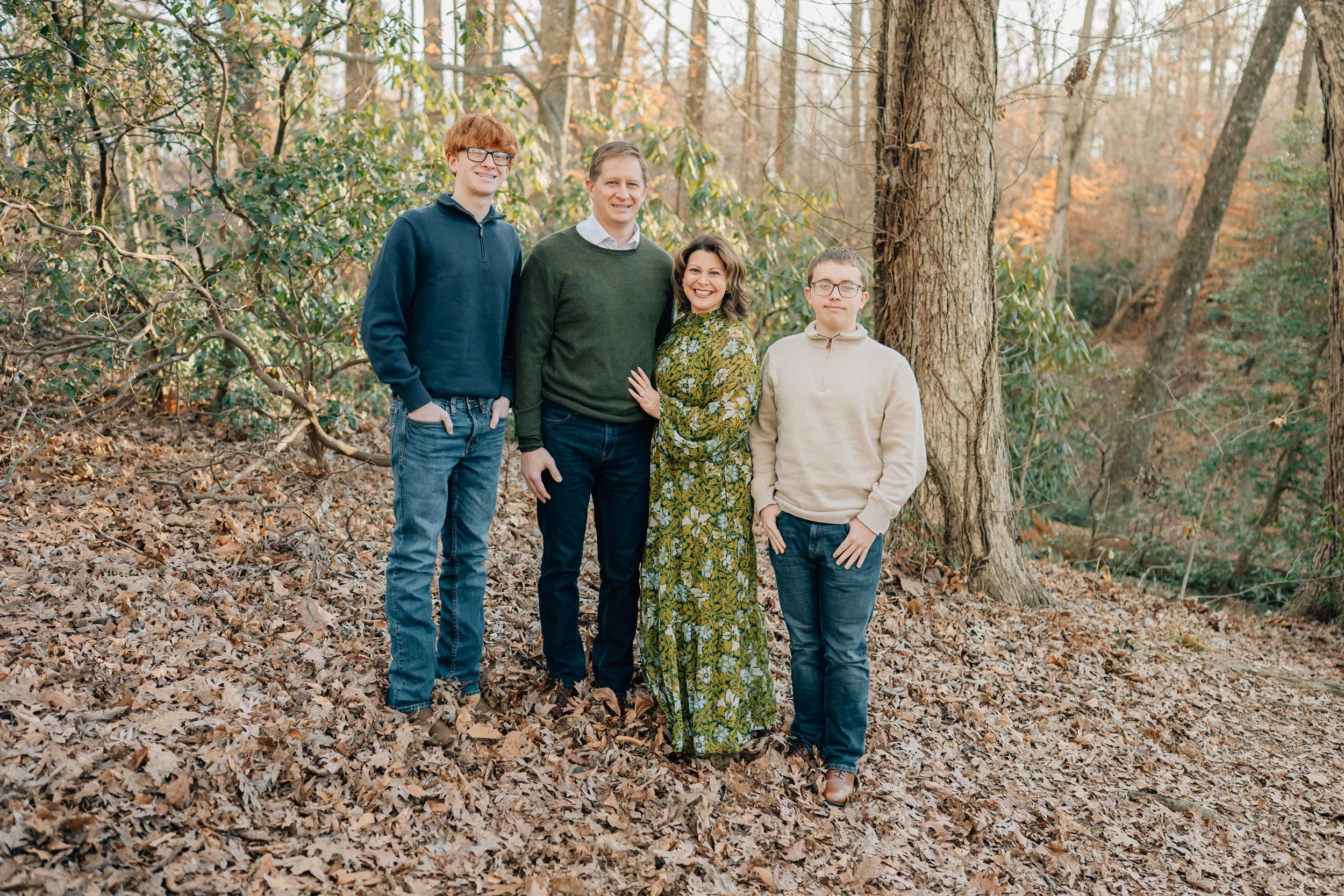 Winter Family Photos At Paris Mountain State Park