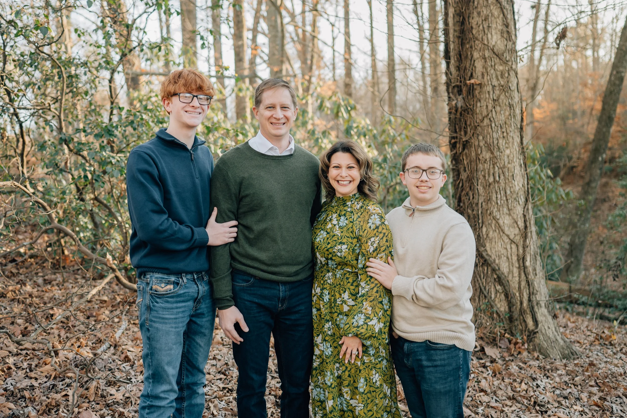 Winter Family Photos At Paris Mountain State Park