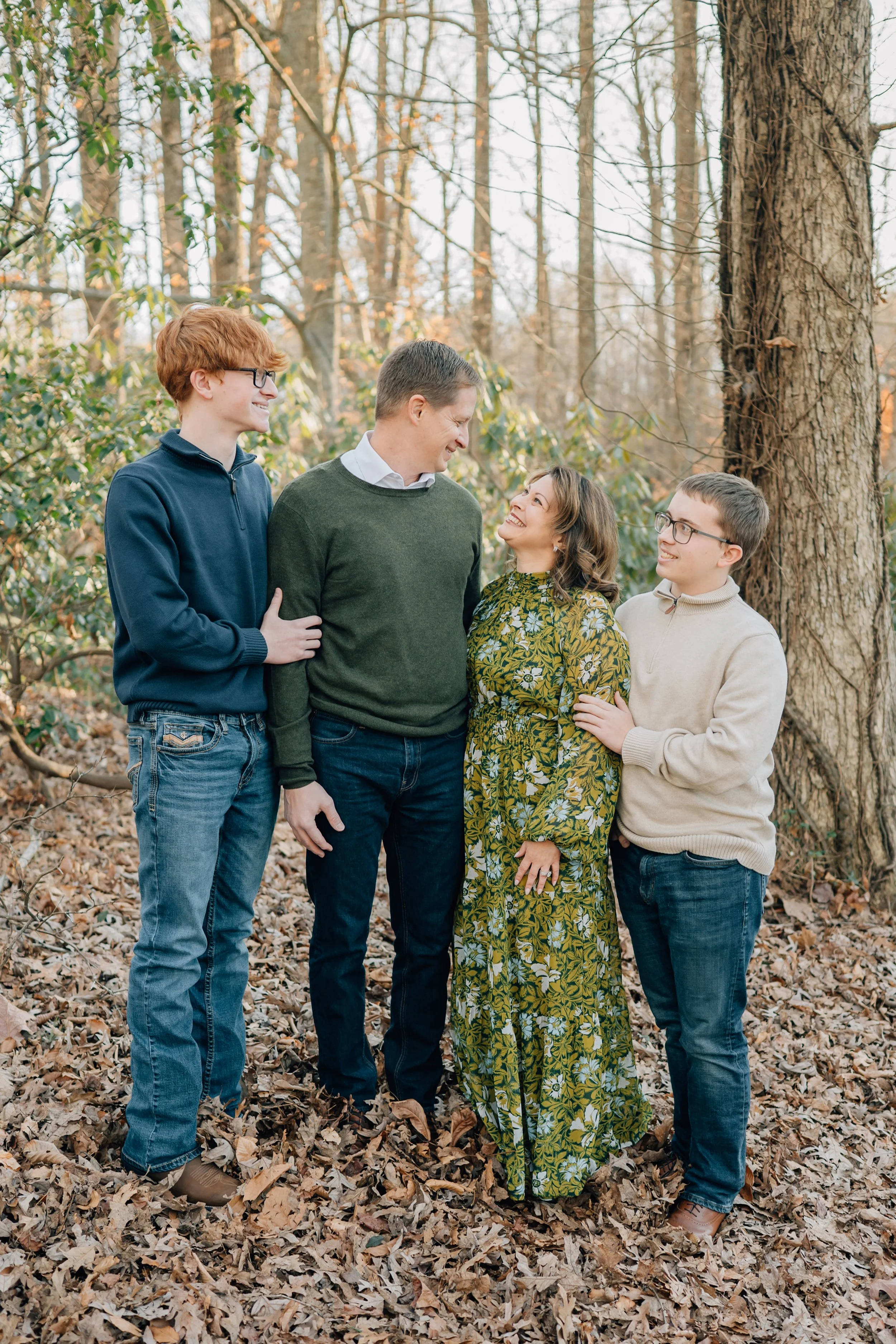 Winter Family Photos At Paris Mountain State Park