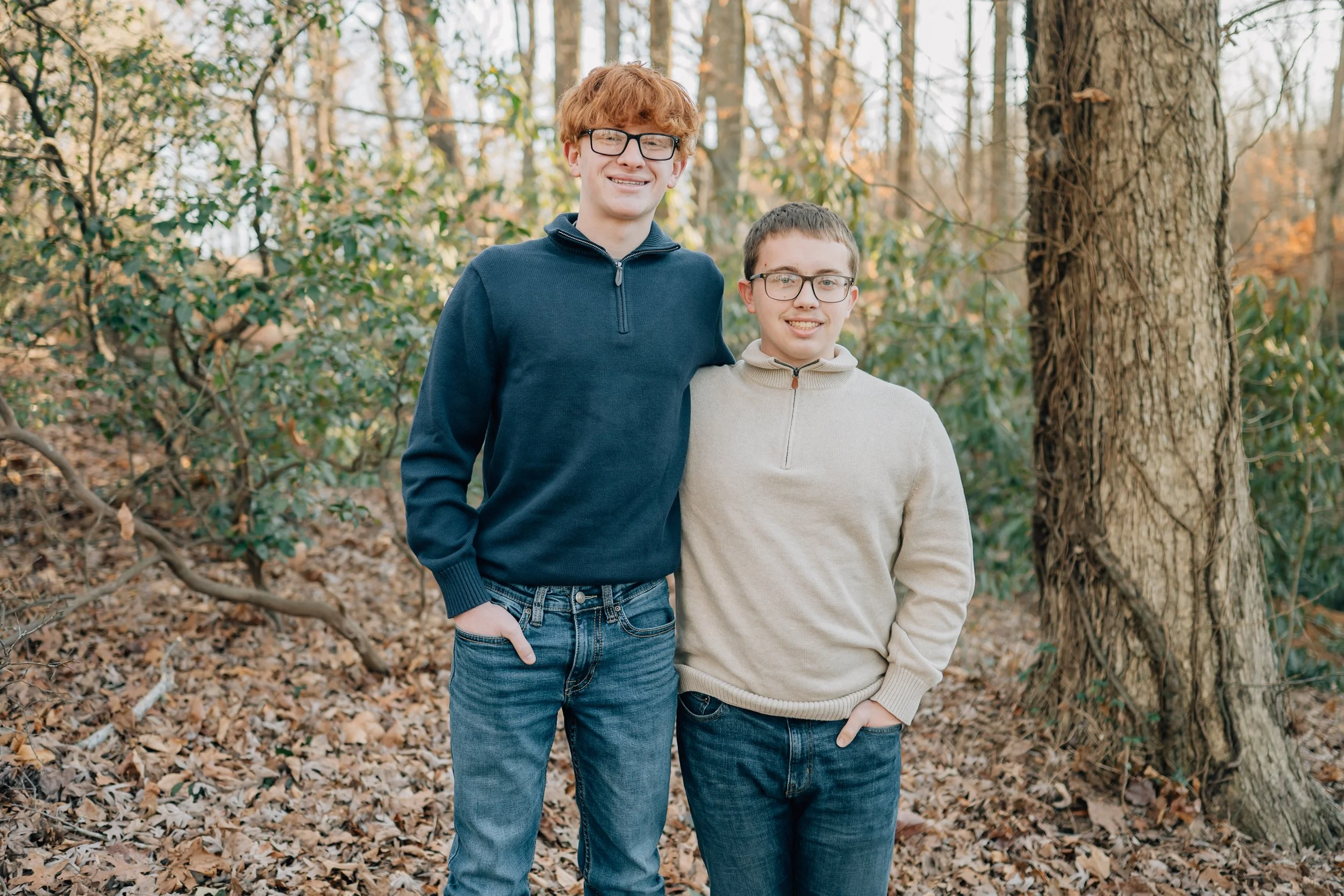 Winter Family Photos At Paris Mountain State Park