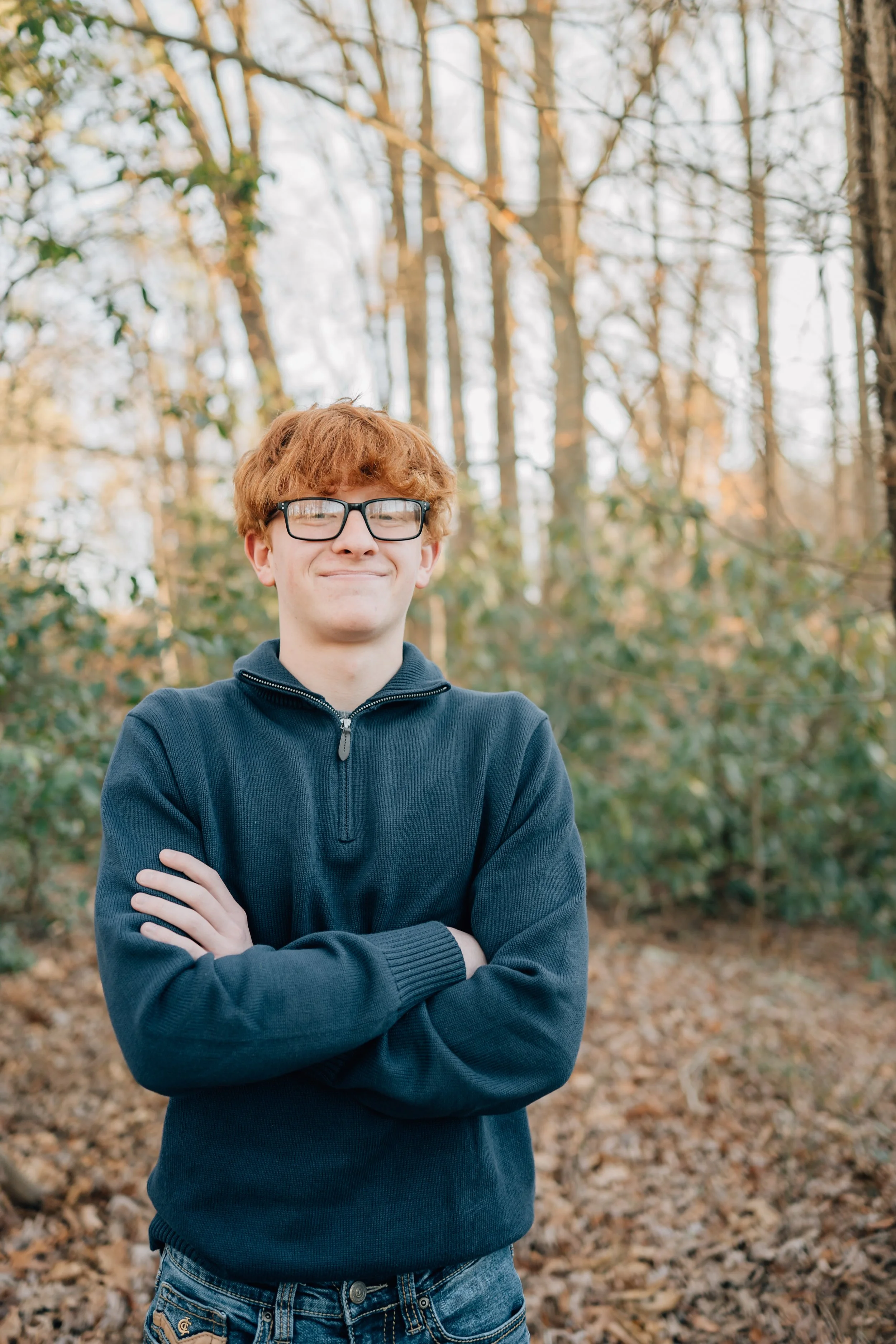 Winter Family Photos At Paris Mountain State Park