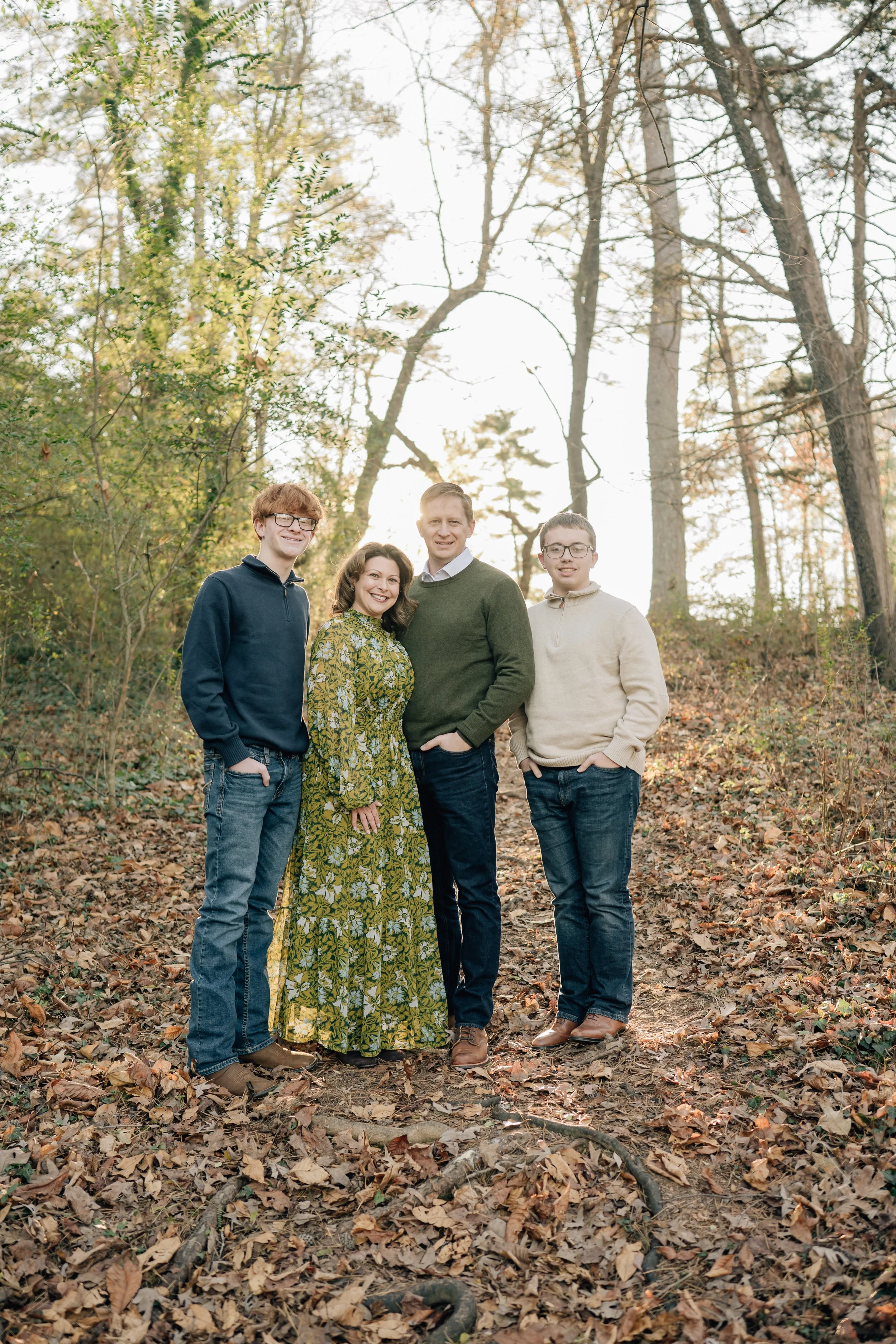 Winter Family Photos At Paris Mountain State Park