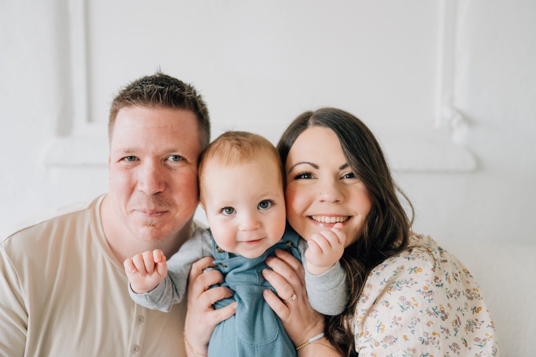 First Birthday Photoshoot in a Natural Light Studio